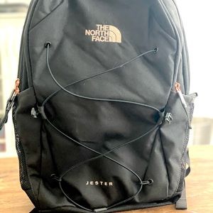 The North Face Black & Rose Gold Jester Backpack *Like New Condition